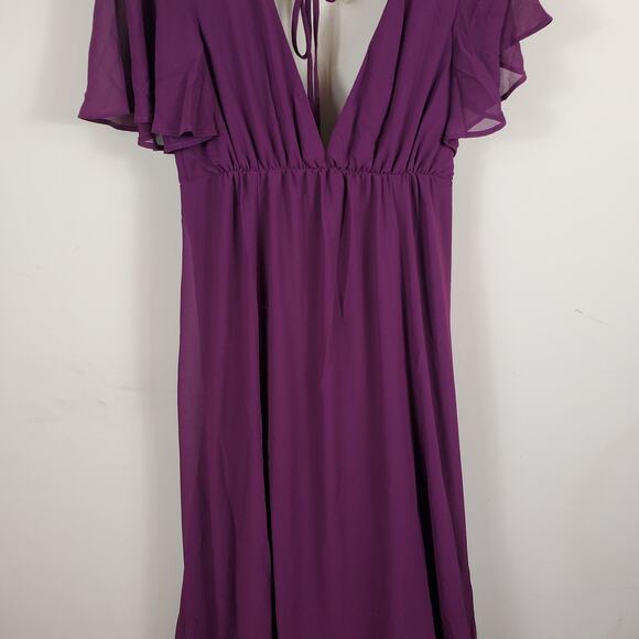 Show Me Your Mumu Faye Flutter Maxi Dress in Merlot Women's Size M - Picture 5 of 12